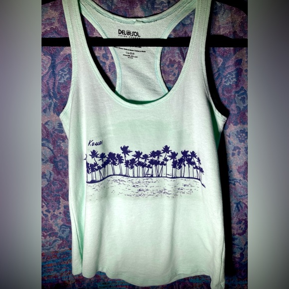 Del Sol Color Change Racer Back Tank Top Size S - Picture 3 of 6